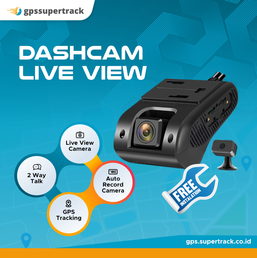 Dashcam live view dengan GPS tracking